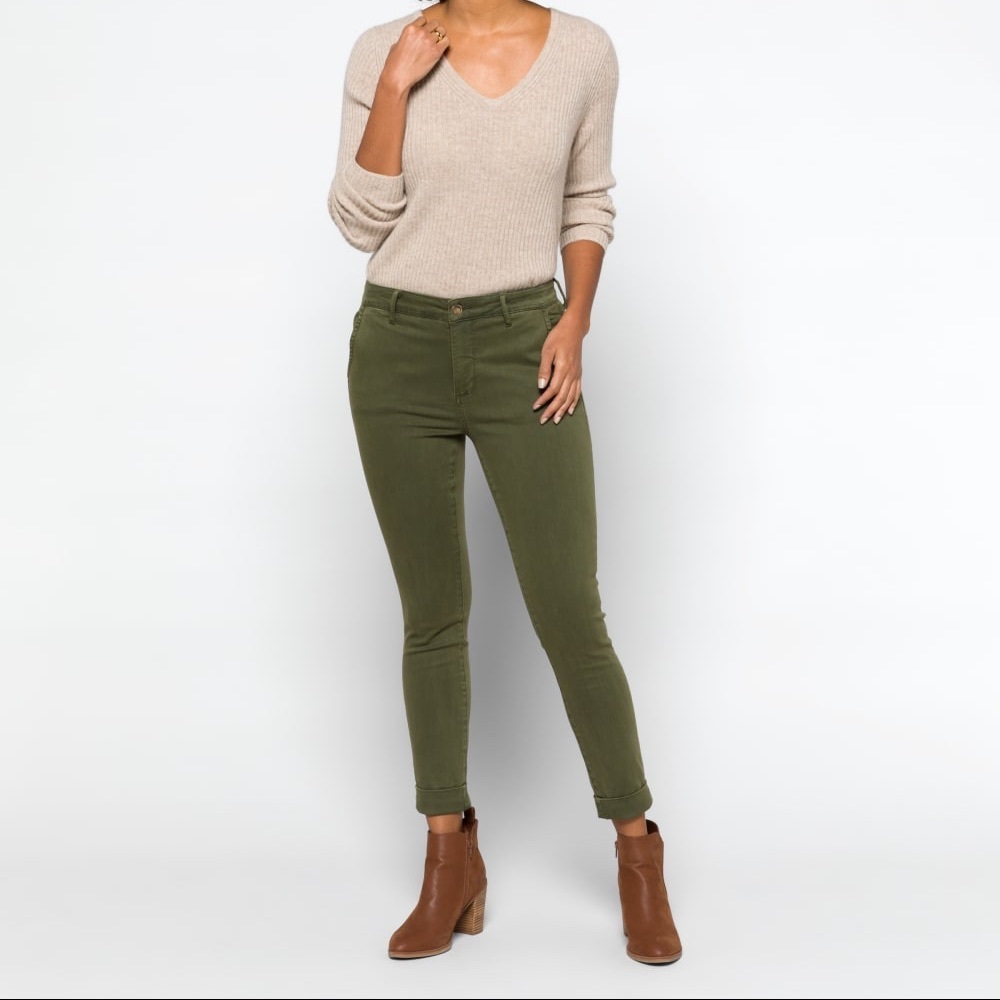 Cosmic Blue Love Cosmic Cuff Skinny Pant in Olive Green Stitch Fix size 29 (8)
